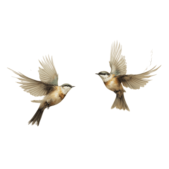 Vögel im Hintergrund