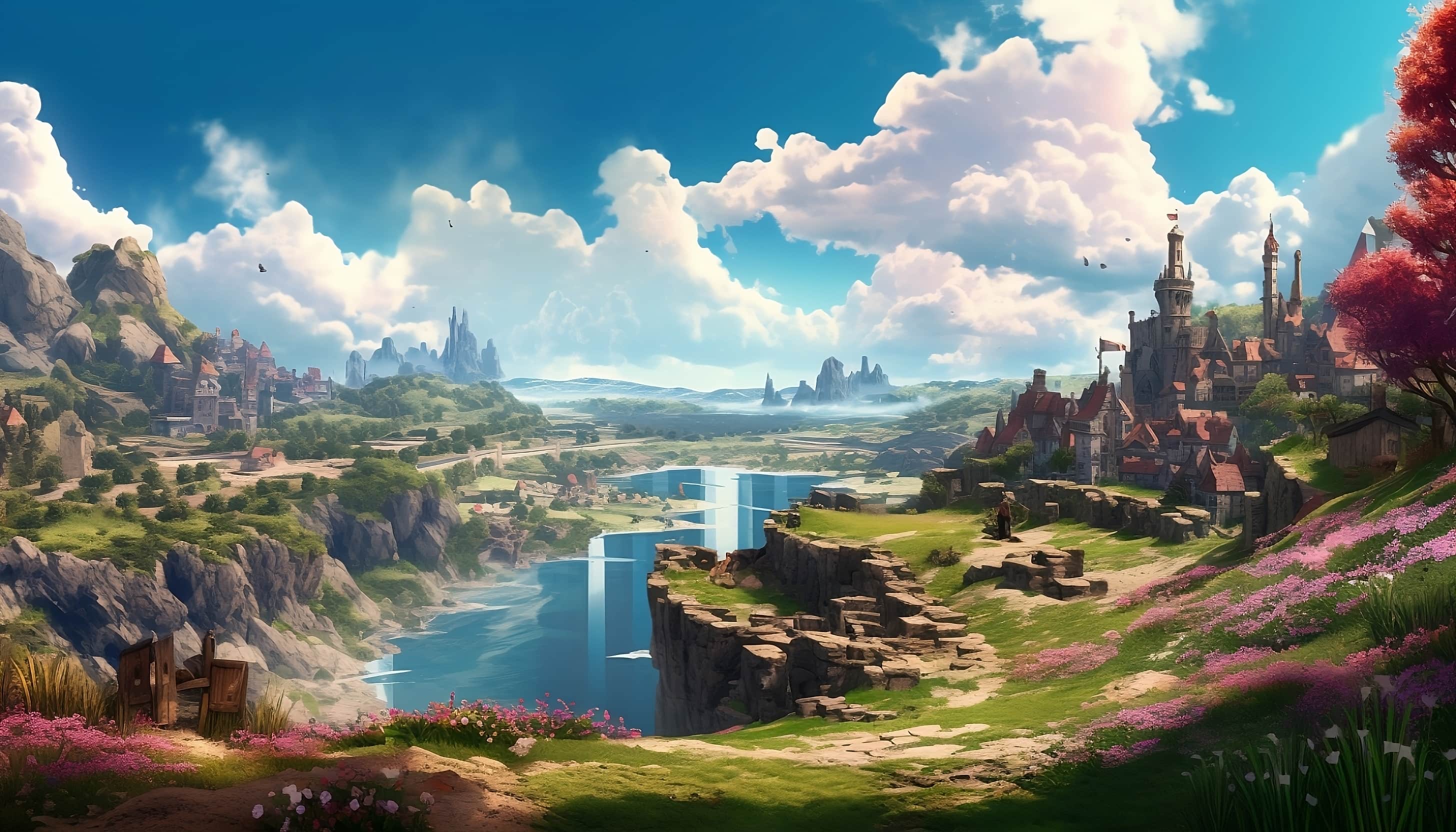 Large background scene