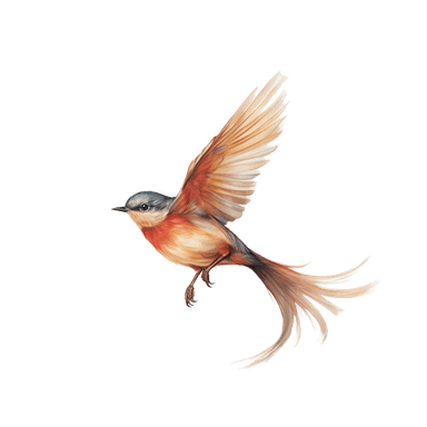 Ein Vogel im Flug